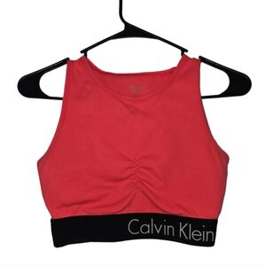Calvin Klein | Performance Quick Dry Crop Top | Size XS | Pink & Black